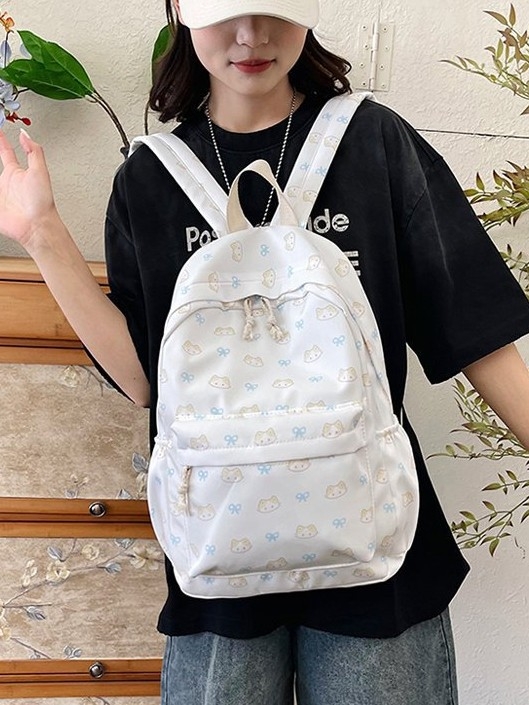 Zeyue unisex Oxford kuprinė su gyvūnų raštu, nailoninis pamušalas