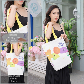 Geantă din pânză pentru reclamă, personalizabilă – pentru studenți, cu imprimare a siglei; formă: geantă din pânză personalizată; material: pânză poliester-cotton; metode de imprimare: serigrafie, imprimare pe mașină, imprimare digitală, transfer termic