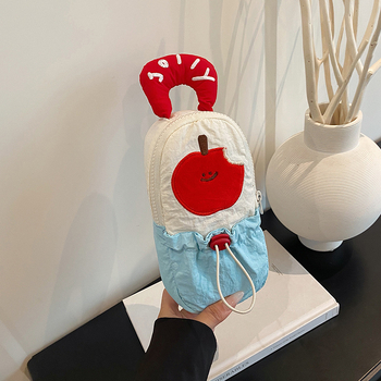 Пенал за моливи с вертикално отваряне - плат, унисекс, корейски стил