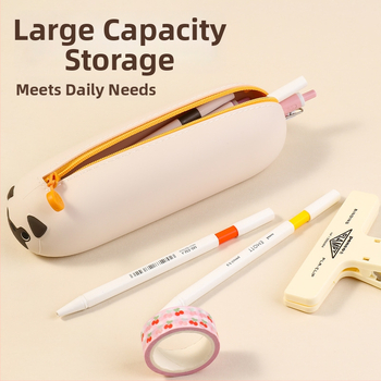 Силиконов несесер за моливи за деца – унисекс, японски стил, симпатичен дизайн, творческа канцелария