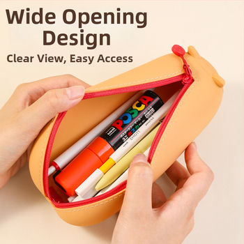 Силиконов несесер за моливи за деца – унисекс, японски стил, симпатичен дизайн, творческа канцелария