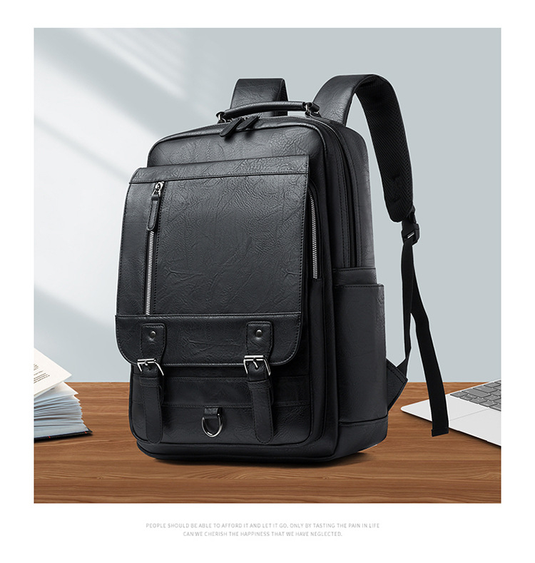 PU kožni ruksak za laptop, unisex, 20–35 L, vodootporan, gradski poslovni stil