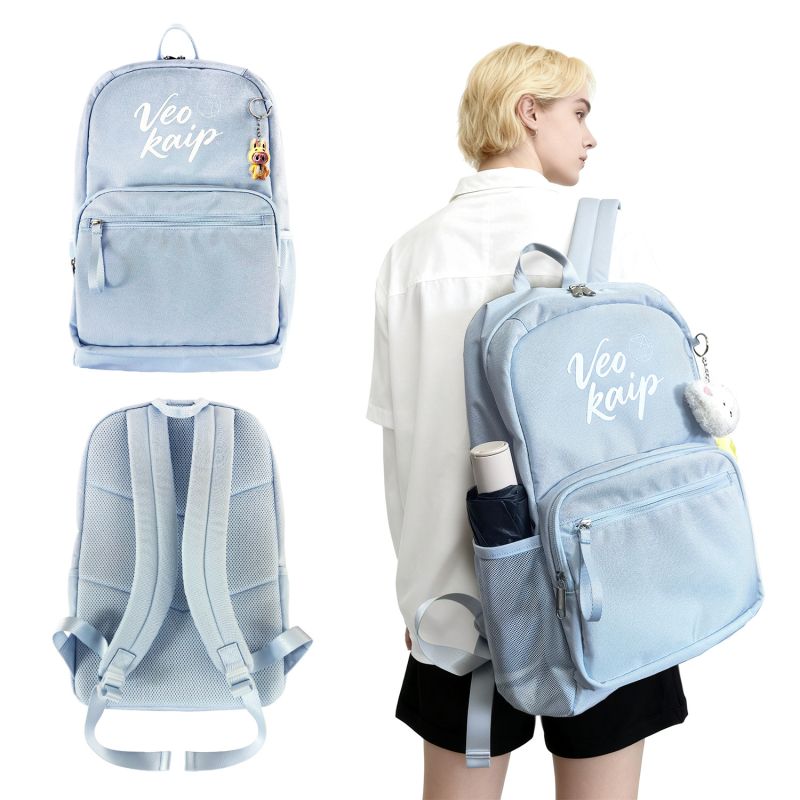 Unisex nylon ruksak, gradski minimalistički dizajn, pogodan za 14-inčni prijenosnik, otporan na habanje s naramenicom s zračnim jastukom, poliester podstava