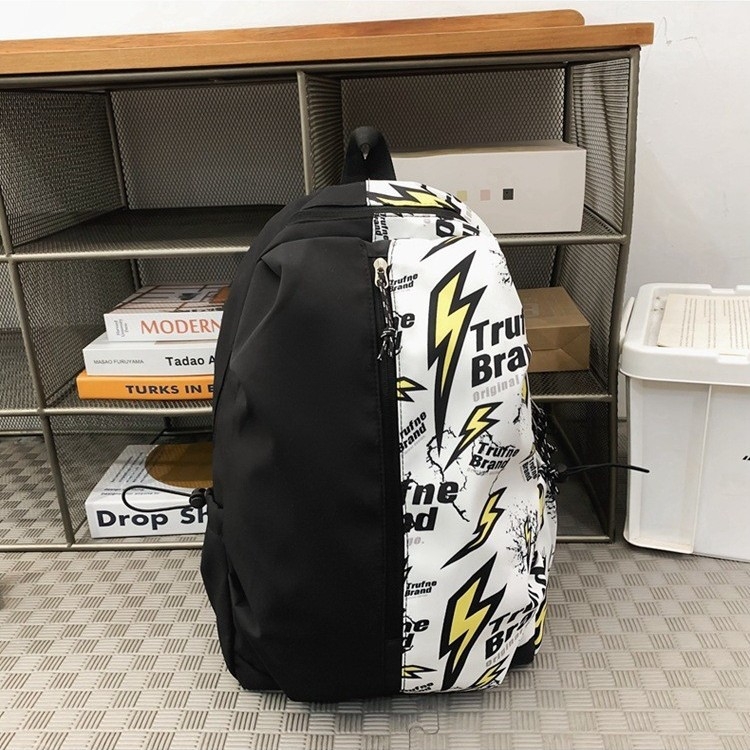 Graffiti ihletésű nylon hátizsák uniszexeknek, ultrakönnyű, utazáshoz, kapacitás kevesebb mint 20 L