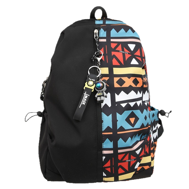 Graffiti ihletésű nylon hátizsák uniszexeknek, ultrakönnyű, utazáshoz, kapacitás kevesebb mint 20 L