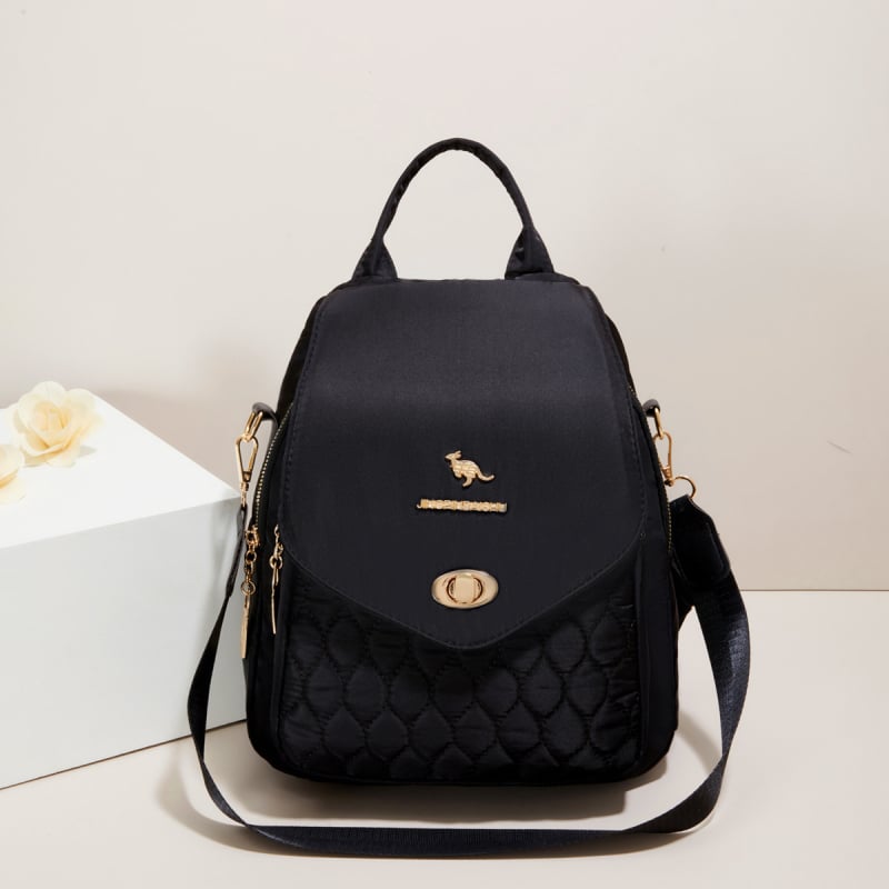 Kangaroo hátizsák nőknek, könnyű, divatos, sokoldalú, nagy kapacitású (PU anyag, poliészter bélés, cipzáras nyitás, vízálló, kopásálló)