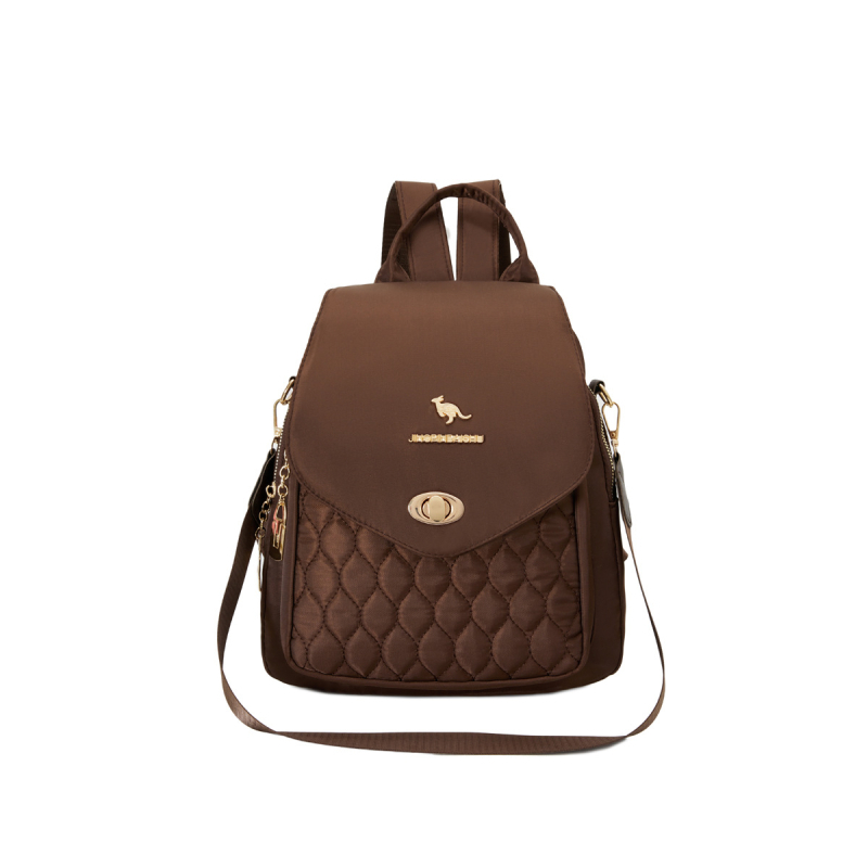 Kangaroo hátizsák nőknek, könnyű, divatos, sokoldalú, nagy kapacitású (PU anyag, poliészter bélés, cipzáras nyitás, vízálló, kopásálló)