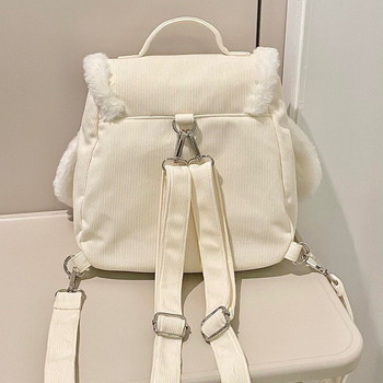 Unisex ranac od pliša s geometrijskim uzorkom, pogodan za 9-inčni prijenosnik, kapacitet ispod 20 L, zakrivljene naramenice, gradski minimalistički stil za rekreacijska putovanja.