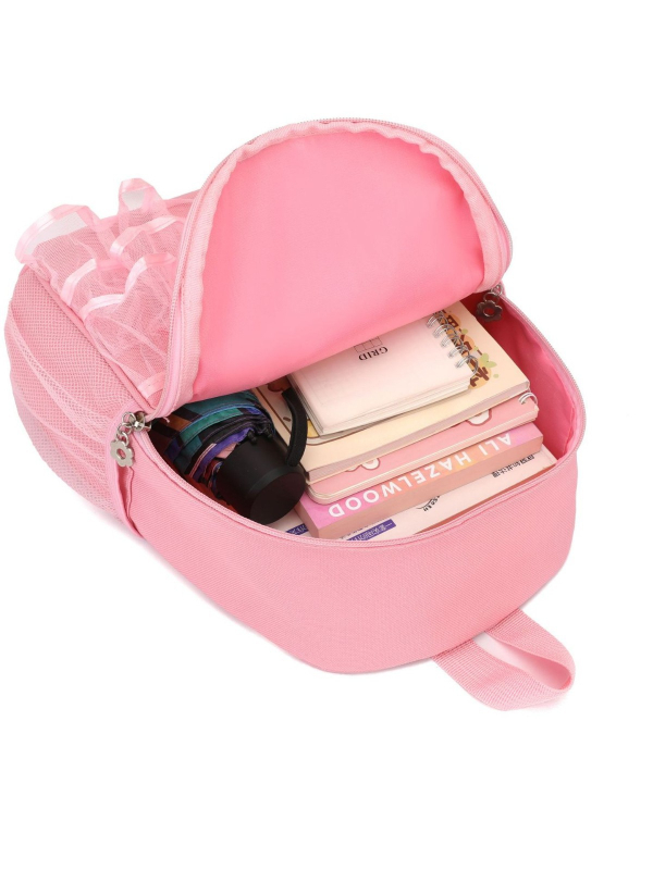 Meitenēm paredzēta deju soma ar mežģīnēm, baleta un latīņu dejas somas, lielas ietilpības, teksta personalizācija