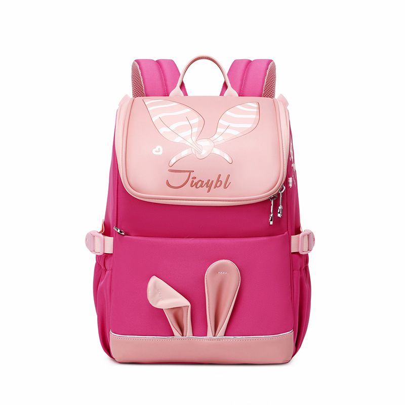 Meitenēm paredzēta skolas mugursoma no neilona, elpojoša, ūdensizturīga, antibakteriāla, ar izliektām plecu siksnām