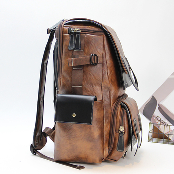 Ruksak, unisex, kapacitet 20–35L, vodootporna PU koža, kompatibilan s 14-inčnim prijenosnim računalom