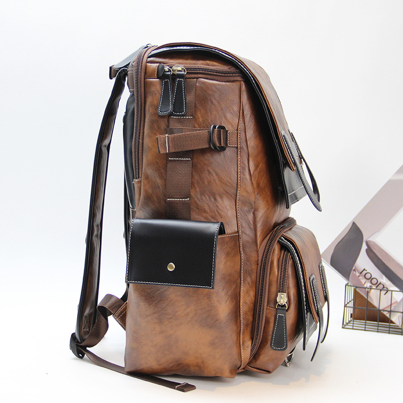 Ruksak, unisex, kapacitet 20–35L, vodootporna PU koža, kompatibilan s 14-inčnim prijenosnim računalom