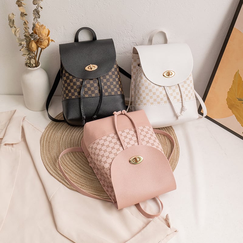 Mini ruksak Svjež i sladak stil, PU materijal (Sezona: Ljeto 2022; Otvaranje: latch; Vanjski džep: unutarnji patch džep; Sloj: nema)