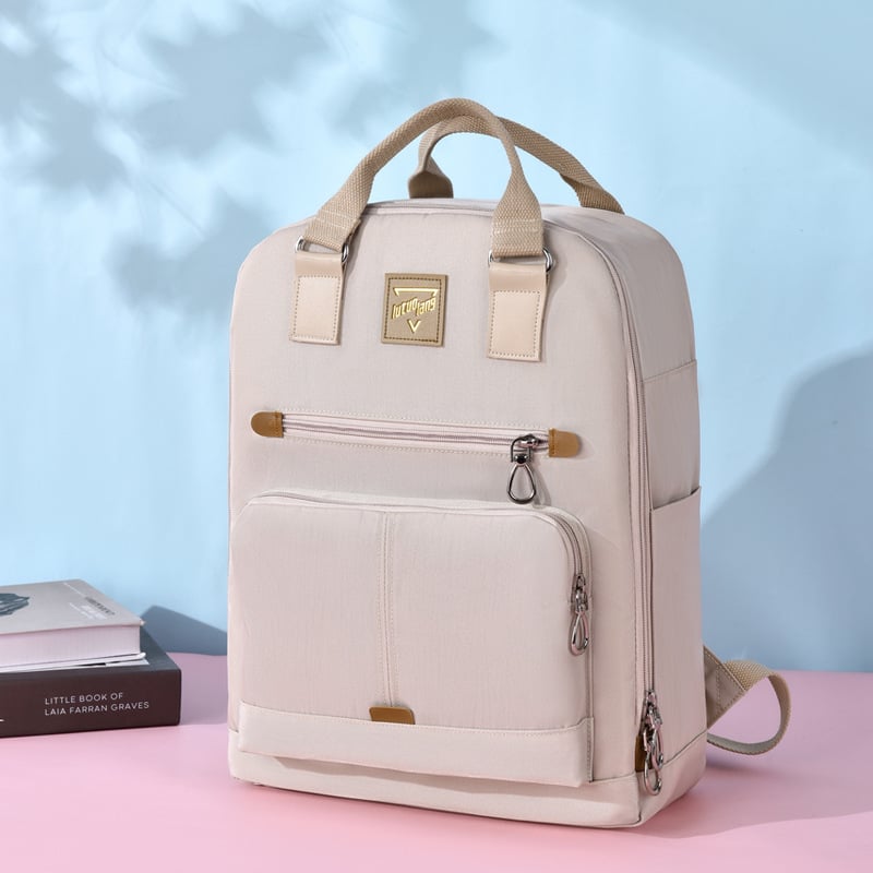 Ženski nylon ruksak, gradski stil, zatvarač, unutarnji sloj, vodootporan