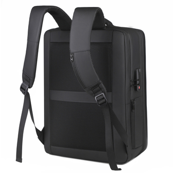 Rucsac unisex cu încărcare USB, 20-35L, încăpător pentru laptop de 16 inch, compartiment uscat-umed, material Oxford
