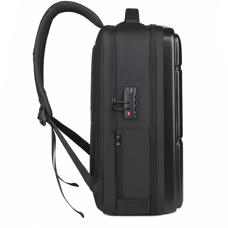 Rucsac unisex cu încărcare USB, 20-35L, încăpător pentru laptop de 16 inch, compartiment uscat-umed, material Oxford