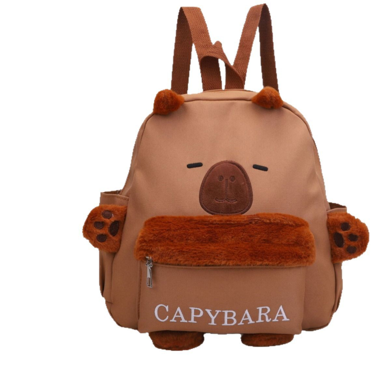Capybara ruksak – Životinjski uzorak, Platno, Prozračan, Zakrivljene naramenice, Kapacitet do 20 L
