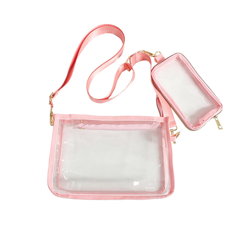 Muška PVC crossbody torbica, prozračna, bez podstave, za slobodno vrijeme putovanja