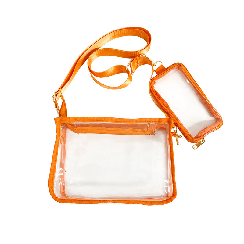 Muška PVC crossbody torbica, prozračna, bez podstave, za slobodno vrijeme putovanja