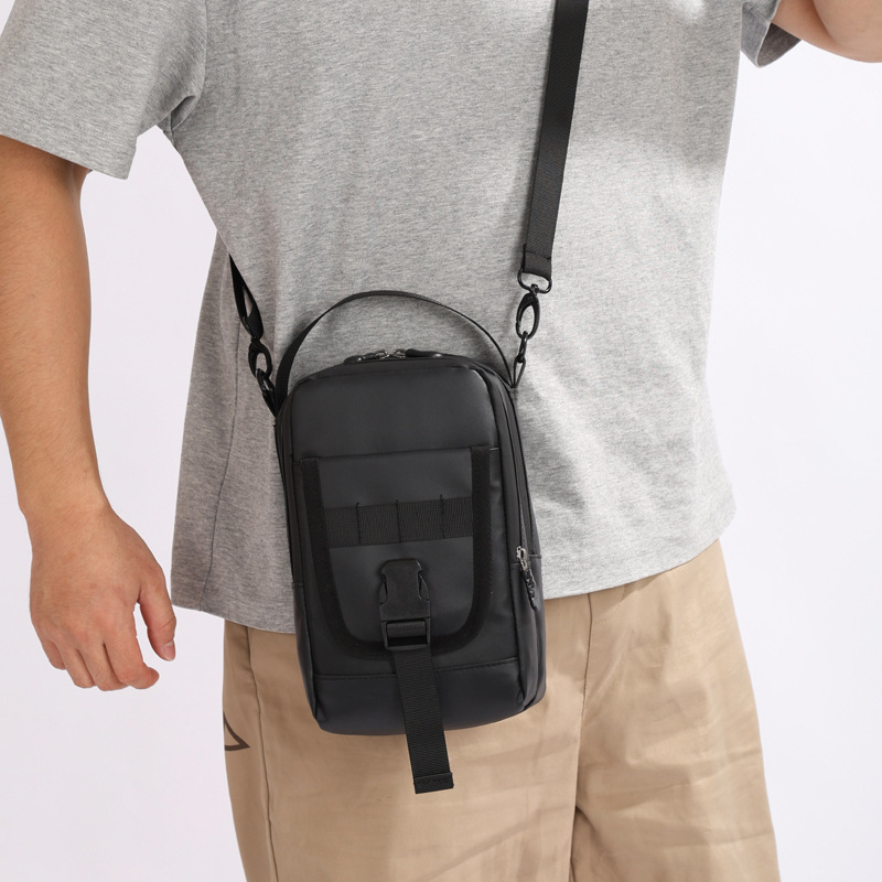 Tesiwei muška crossbody torba – PU vodootporna, ulični stil, jednobojni uzorak