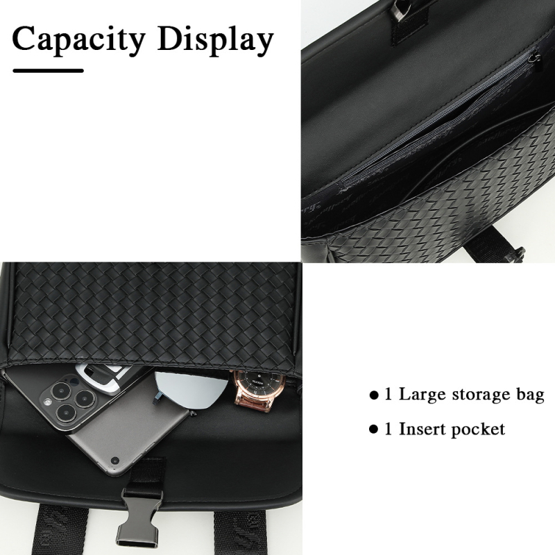 Baellerry muška crossbody torba — PU materijal, vodootporna, otporna na habanje, kompatibilna s 8-inčnim prijenosnim računalom