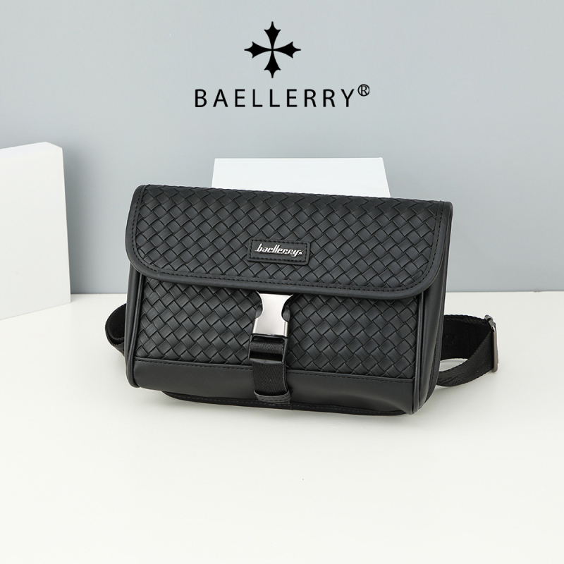Baellerry muška crossbody torba — PU materijal, vodootporna, otporna na habanje, kompatibilna s 8-inčnim prijenosnim računalom