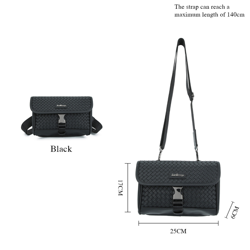 Baellerry muška crossbody torba — PU materijal, vodootporna, otporna na habanje, kompatibilna s 8-inčnim prijenosnim računalom
