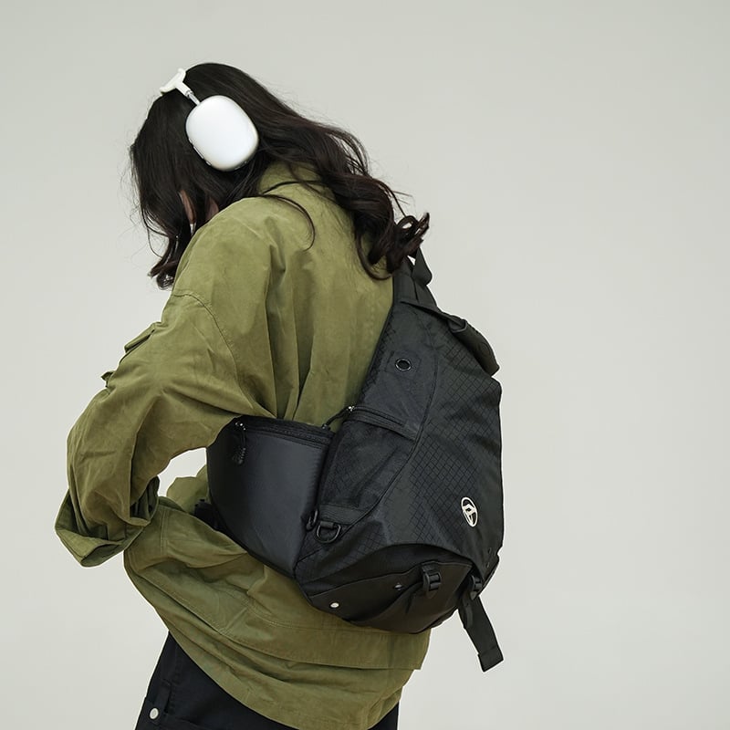 Muška crossbody torba – ulični stil, Oxford platno, smanjenje opterećenja, uzorak s slovima, podstava od poliestera