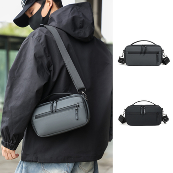 Muška crossbody torba — Oxford platno, vodootporna i otporna na habanje, podstava od poliestera, jedinstven dizajn