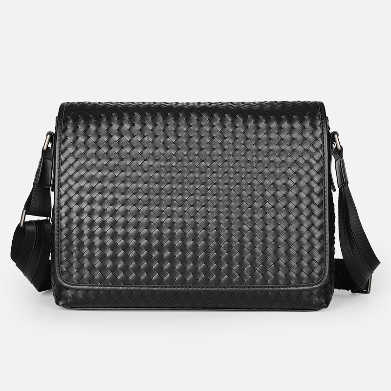 Muška crossbody torba s punim preklopom, messenger torba za rame, ručno pletena