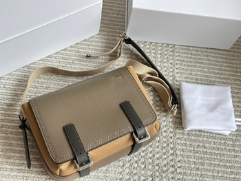 Muška kožna crossbody torba s preklopom (materijal: prirodna koža; stil: gradska jednostavnost; uzorak: slovo; antibakterijsko; podstava: poliester-pamučna)