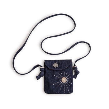 Muška crossbody torbica s izvezenim motivom – denim, otporna na habanje, Madden – retro stil, proljeće 2024