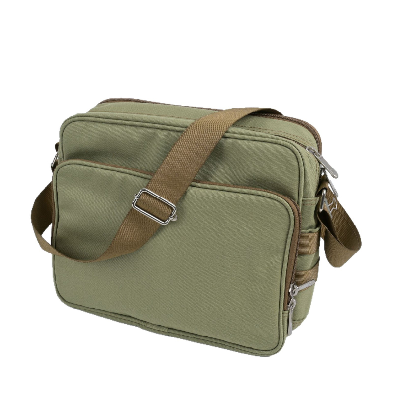 Muška crossbody torba od platna, casual stil, jednobojni uzorak, otporna na habanje, odjeljak za suho/mokro