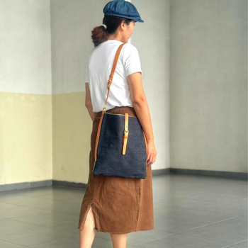 Unisex torba na rame od platna, gradski stil, tekstni uzorak, podstava od pamuka, japanski sustav, otporna na habanje