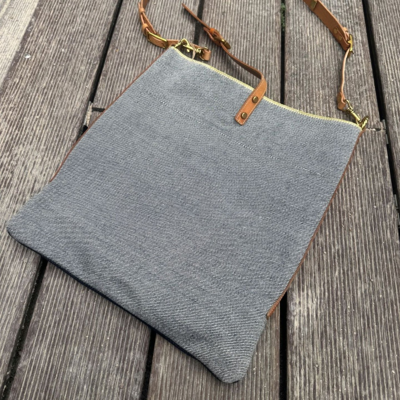 Unisex torba na rame od platna, gradski stil, tekstni uzorak, podstava od pamuka, japanski sustav, otporna na habanje