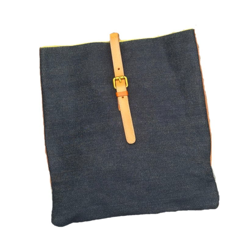 Unisex torba na rame od platna, gradski stil, tekstni uzorak, podstava od pamuka, japanski sustav, otporna na habanje