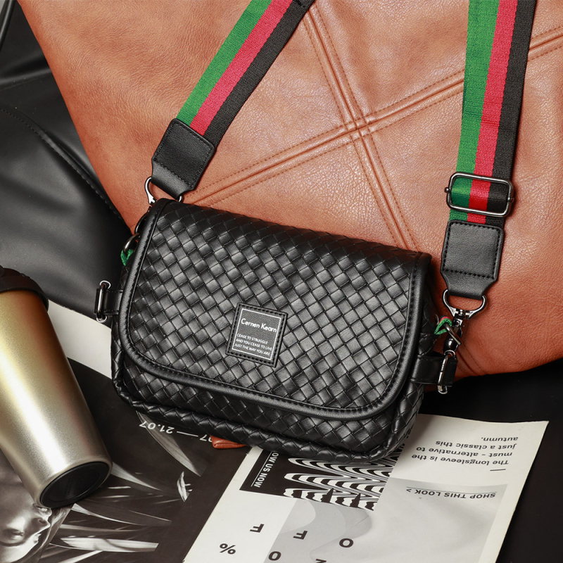 Muška crossbody torba – Ulični stil PU koža, Model 4050, Prozračna, Podstava od poliesteru