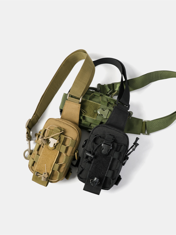 Muška taktička crossbody torba s džepom za bocu vode, od najlona, za rekreacijska putovanja i planinarenje