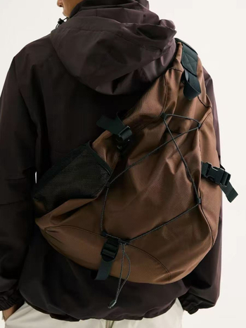 Muška crossbody torbica, najlon, otporna na habanje, jednobojna, proljeće 2025