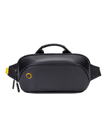 Muška crossbody torba od PVC-a, vodootporna i otporna na trošenje, teksturni uzorak, podstava od poliestera, proljeće 2024