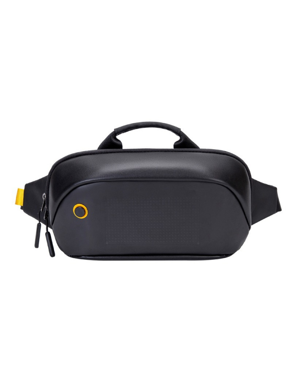 Muška crossbody torba od PVC-a, vodootporna i otporna na trošenje, teksturni uzorak, podstava od poliestera, proljeće 2024