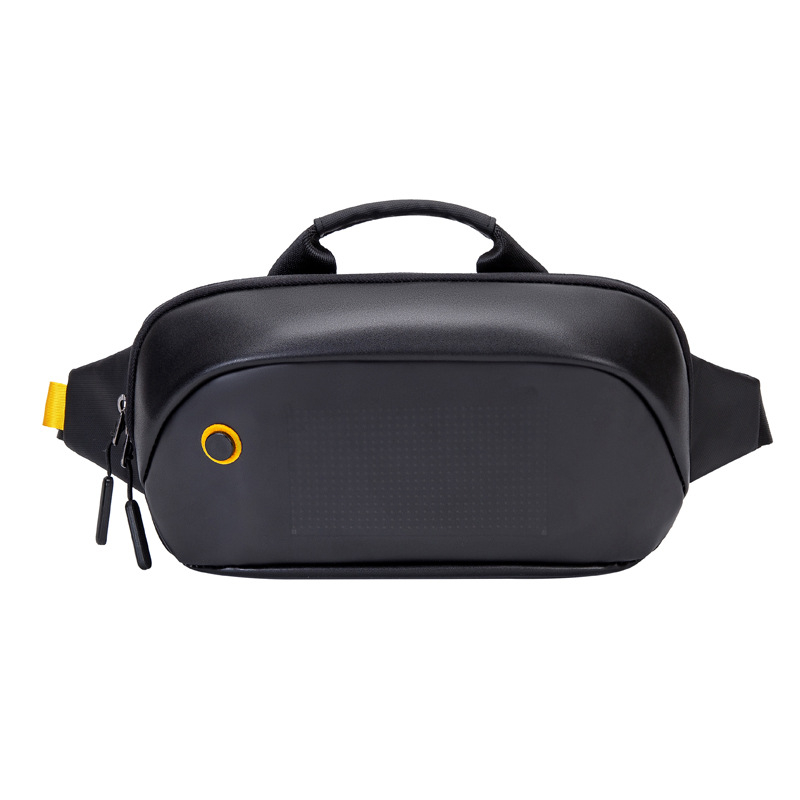 Muška crossbody torba od PVC-a, vodootporna i otporna na trošenje, teksturni uzorak, podstava od poliestera, proljeće 2024