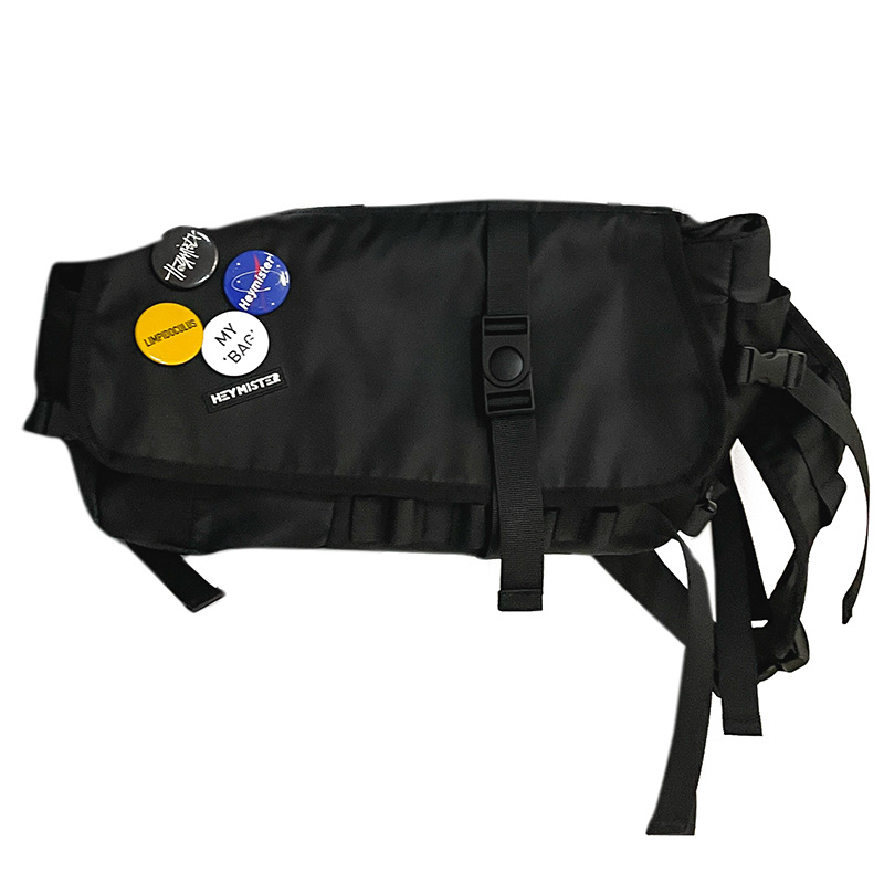 Unisex crossbody torba od prozračnog poliestera, jednobojna boja, podstava od poliestera, casual radni stil, izdanje jesenske 2025, za svakodnevnu upotrebu.