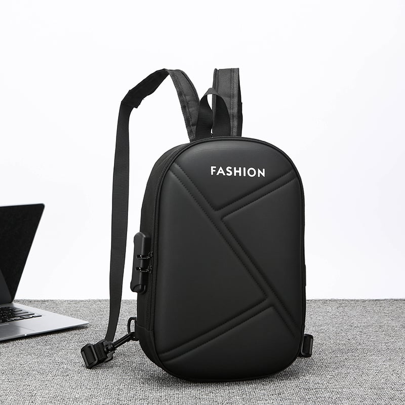 Muška torba za prsa s anti‑krađom, vodootporna Oxford tkanina, USB, preko ramena, za putovanja