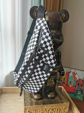 Muška crossbody torba za putovanja – platno, karirani uzorak, lagana i izdržljiva, proširiva, poliester podstava