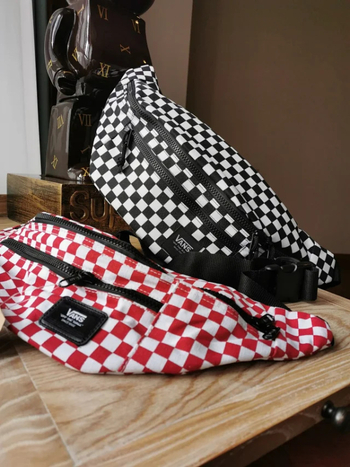 Muška crossbody torba za putovanja – platno, karirani uzorak, lagana i izdržljiva, proširiva, poliester podstava