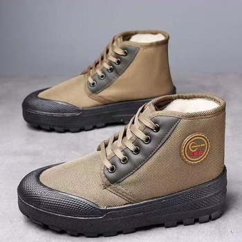 Pantofi de lucru pentru bărbați, cu partea superioară din velur, talpă PVC, mențin căldura