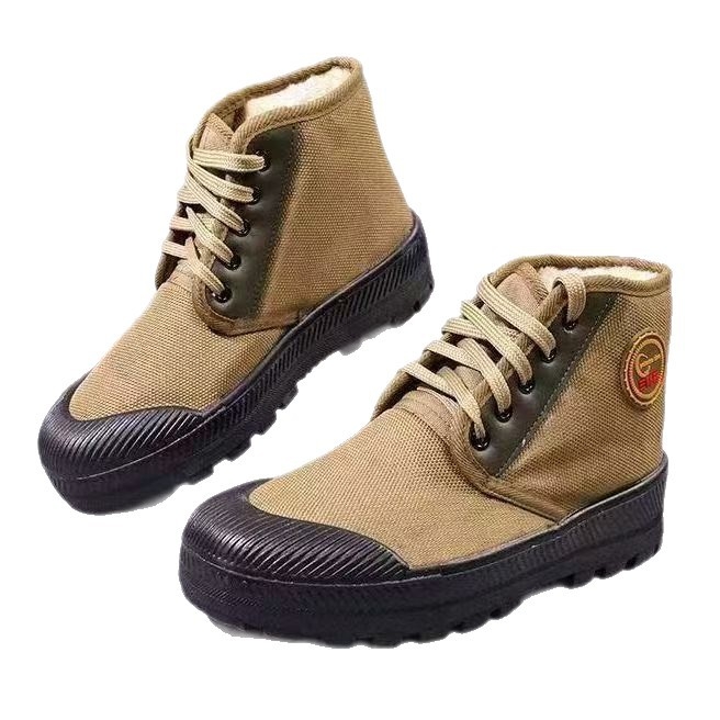 Pantofi de lucru pentru bărbați, cu partea superioară din velur, talpă PVC, mențin căldura