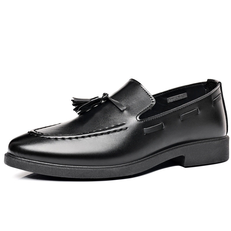 Muški mokasini s PU gornjim dijelom, oštar nos, ravna peta, slip-on