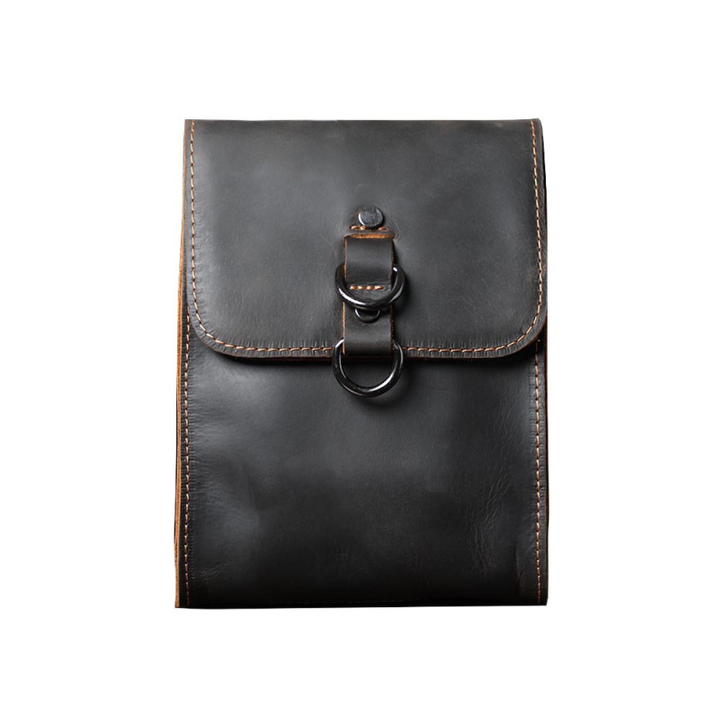 Vyriška pečių rankinė – viršutinis karvės odos sluoksnis (Top Layer Cowhide), Crazy Horse Leather, Crossbody stilius, kišenės telefonui, raktams ir cigaretėms, poliesterio-paminkštintos medžiagos pamušalas